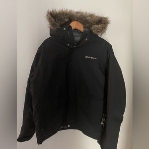 Eddie Bauer Superior 2.0 Down Parka w/Faux Fur Trim Size L Retail $329